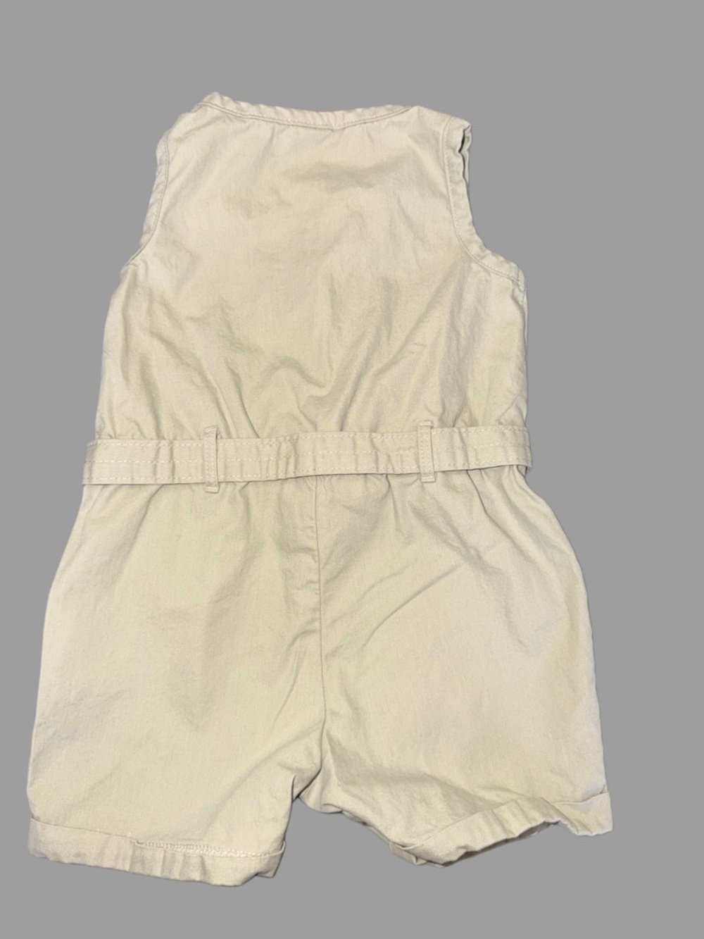 Carter's Sleeveless Canvas Romper | Toddler Girl | 18 Months | Olive | Like New - Picture 2 of 2